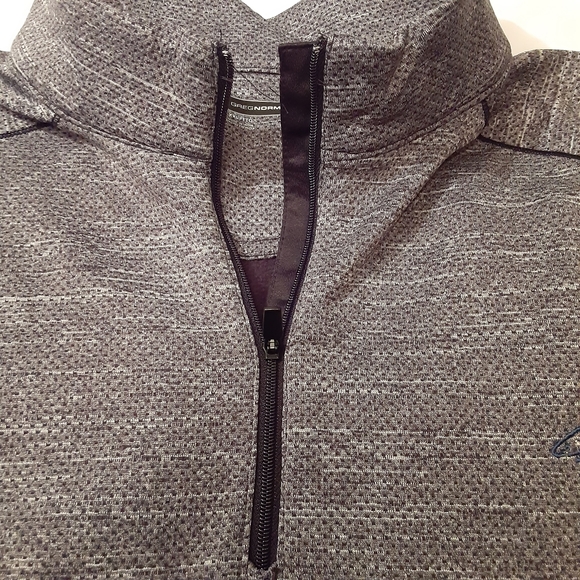 GREG NORMAN GOLF Heather grey/Light grey ,1/4 Zip up L/S Pullover Mens Size XXL. - Picture 3 of 11